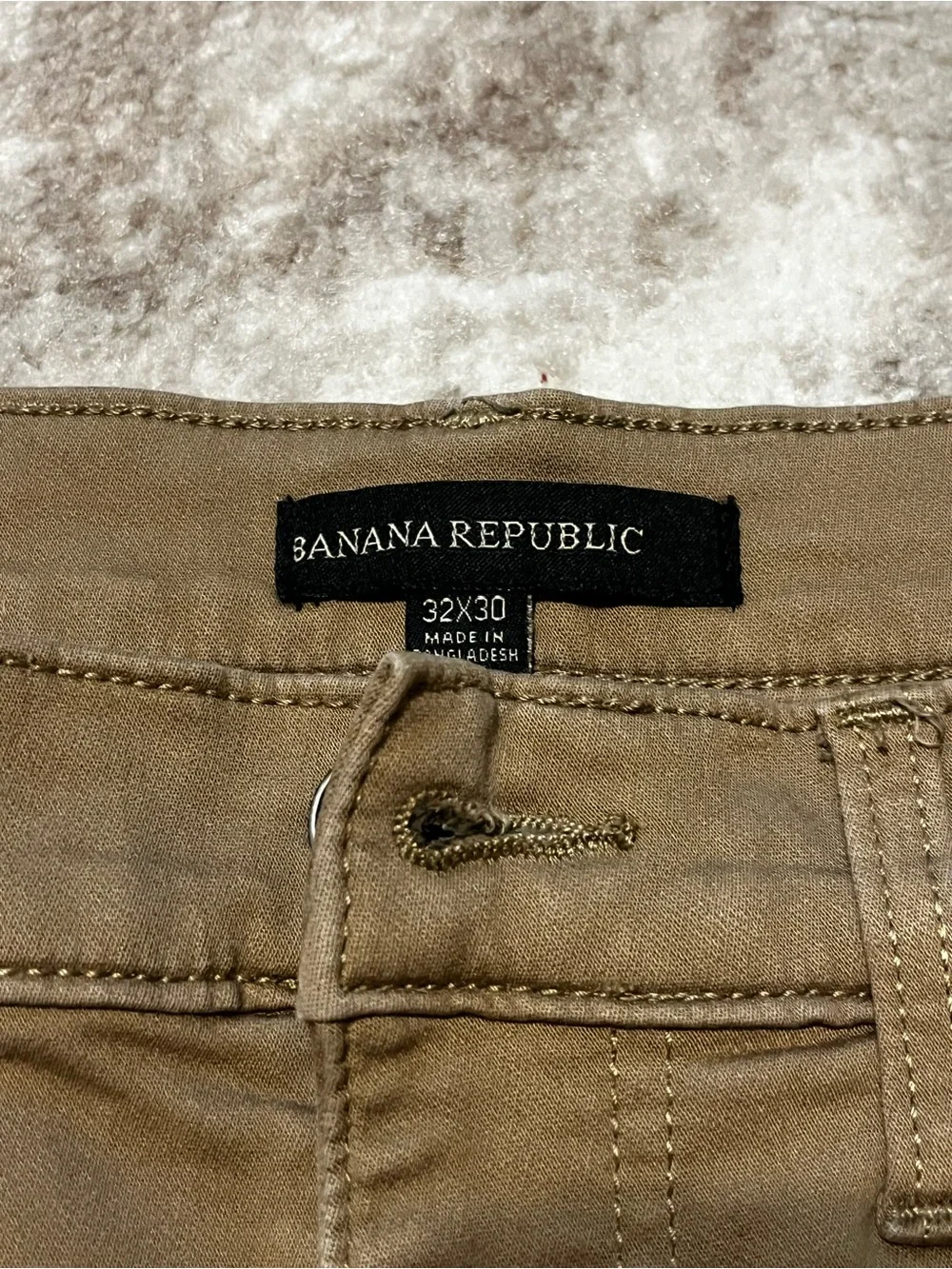 BANANA REPUBLIC Traveler Chino Pants Khaki Tan Mens Size 32x30
